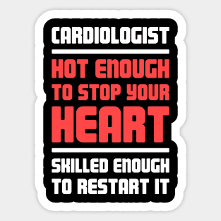 Funny Heart Doctor Cardiologist Sticker